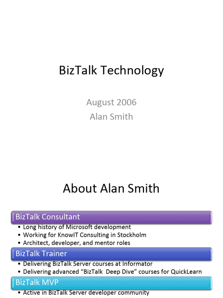 Overview of BizTalk Server Features | PDF | Share Point | Microsoft Sql ...