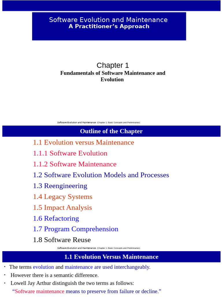 Software Evolution and Maintenance Basics | PDF | Software | System