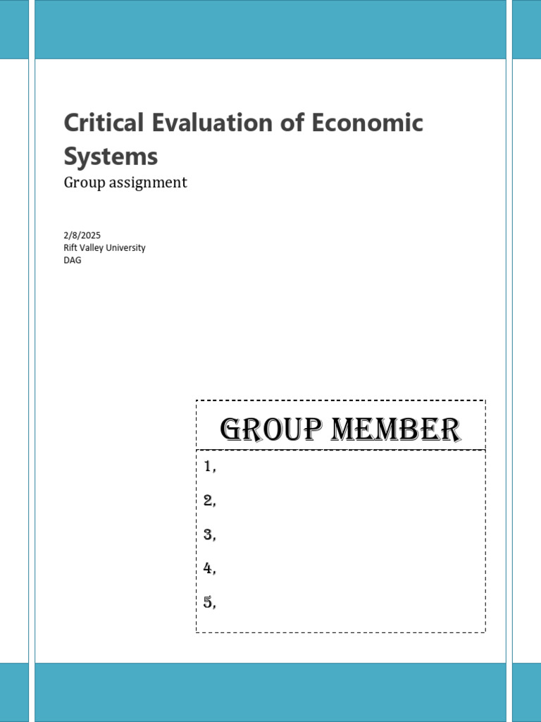 Critical Evaluation of Economic Systems | PDF | Market Economy | Market ...