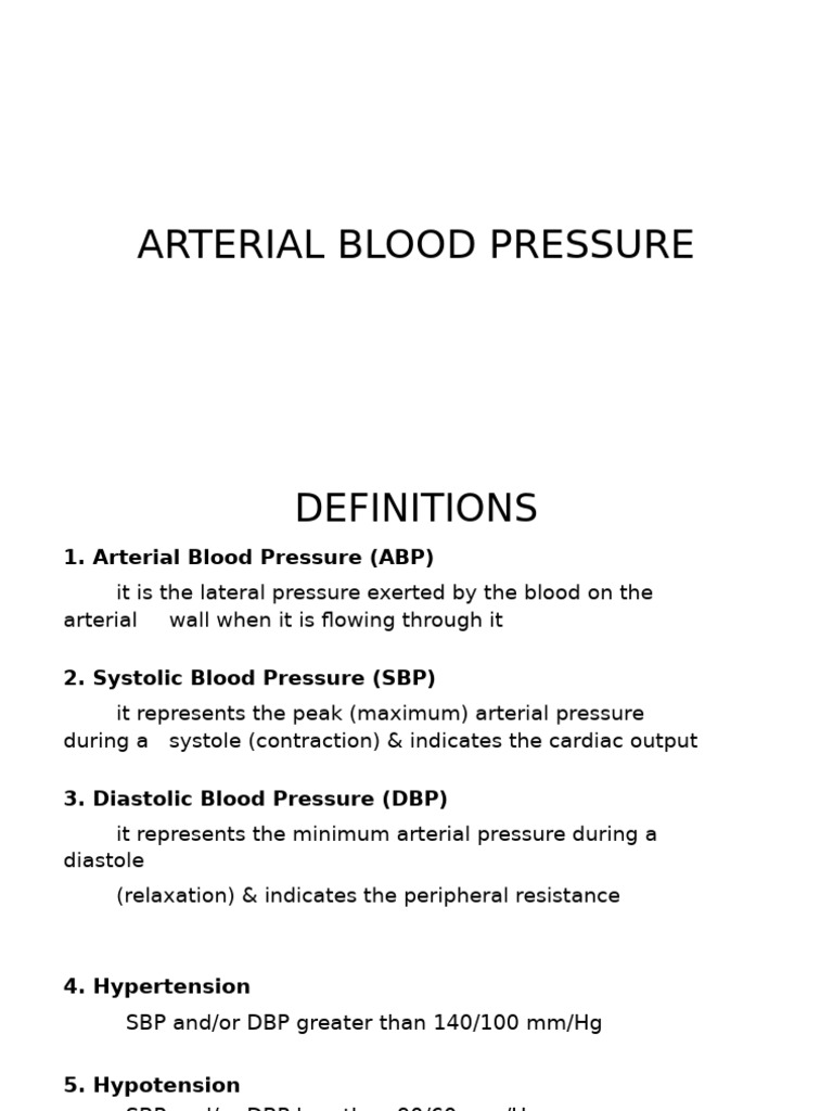 Understanding Arterial Blood Pressure | PDF | Blood Pressure | Hypertension
