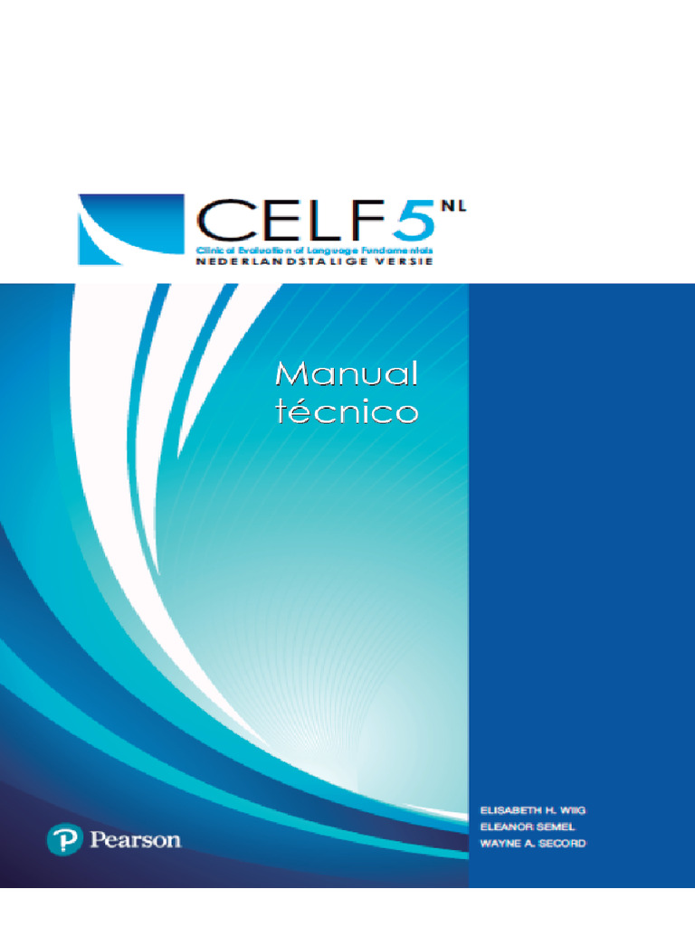 Manual Tecnico Celf 5 | PDF