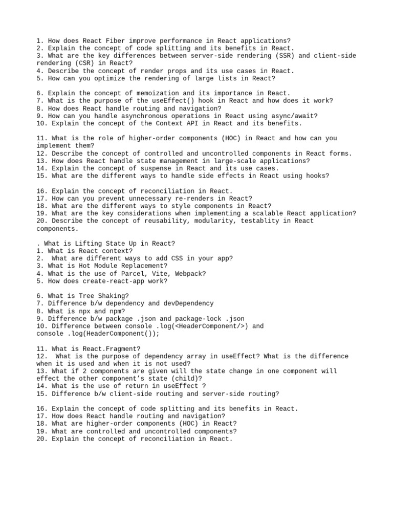 Essential React Concepts and Techniques | PDF | Systems Engineering ...