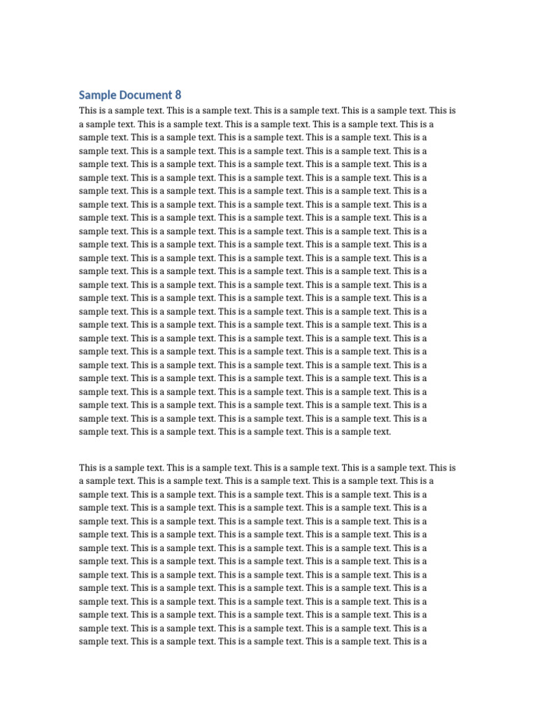 Sample Document Overview | PDF