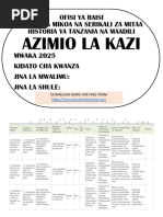 Test Historia Ya Tanzania Na Maadili | PDF