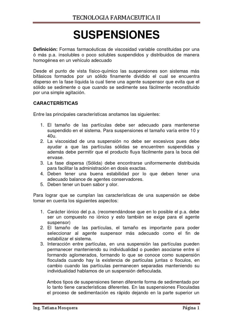 Tecn Farmaceutica II Parte | PDF | Emulsión | Suspensión (Química)