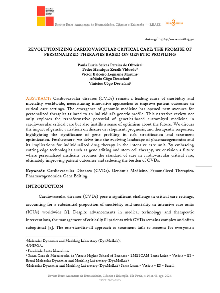Abstract | PDF | Personalized Medicine | Pharmacogenomics