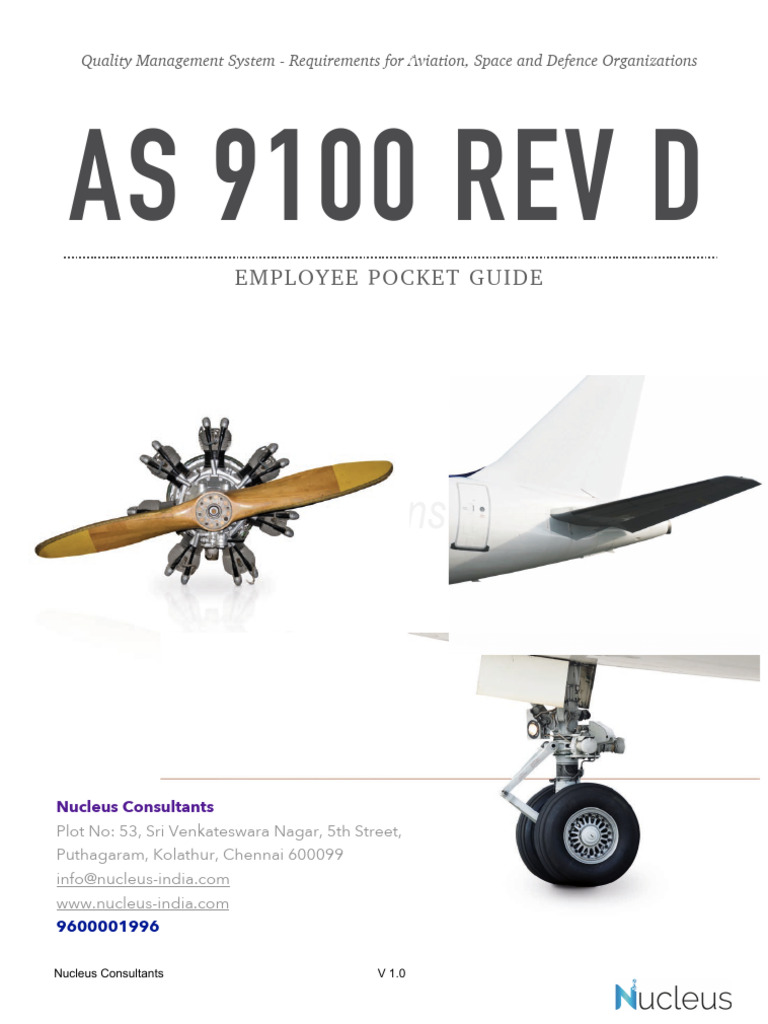 AS 9100 Rev D Pocket Guide | PDF | Quality Management | Quality ...