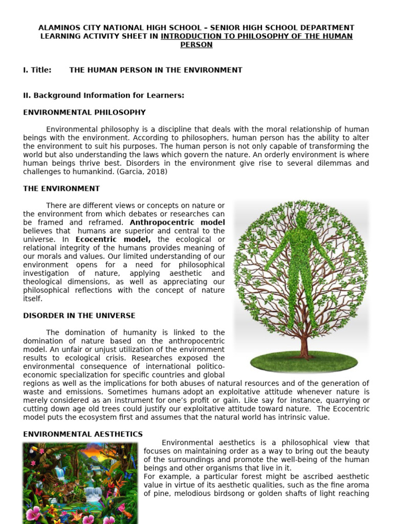Philo-Activity-Sheet For Grade 11 | PDF | Ecofeminism | Ecology