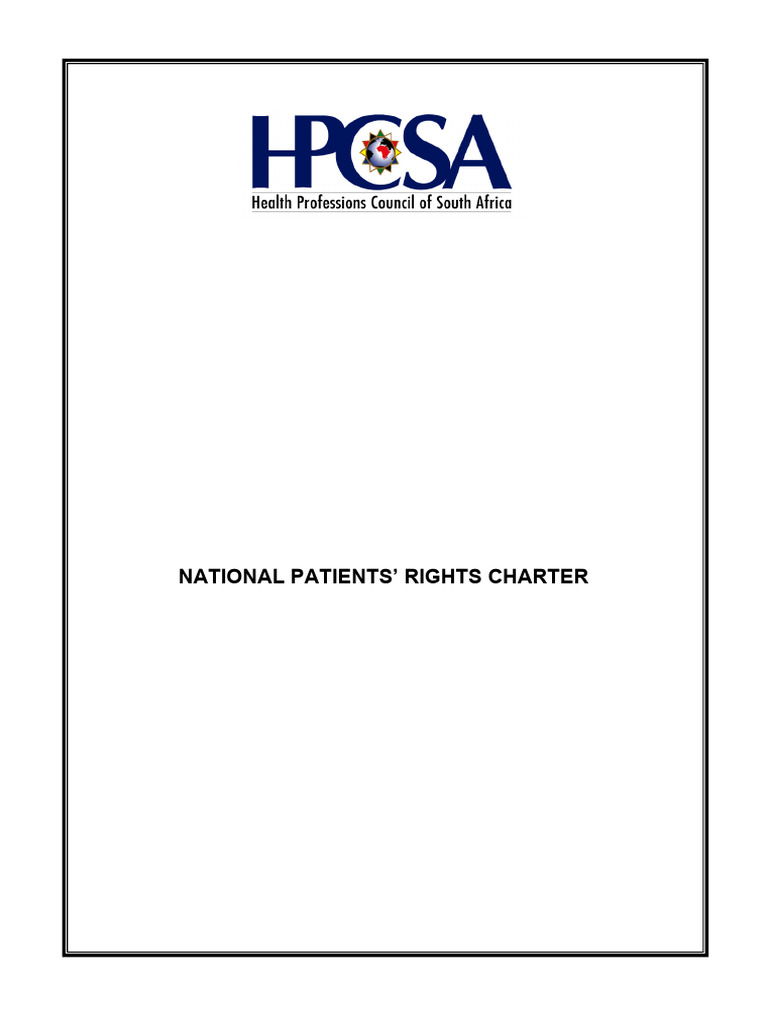 National Patients' Rights Charter | PDF | Health Care | Informed Consent