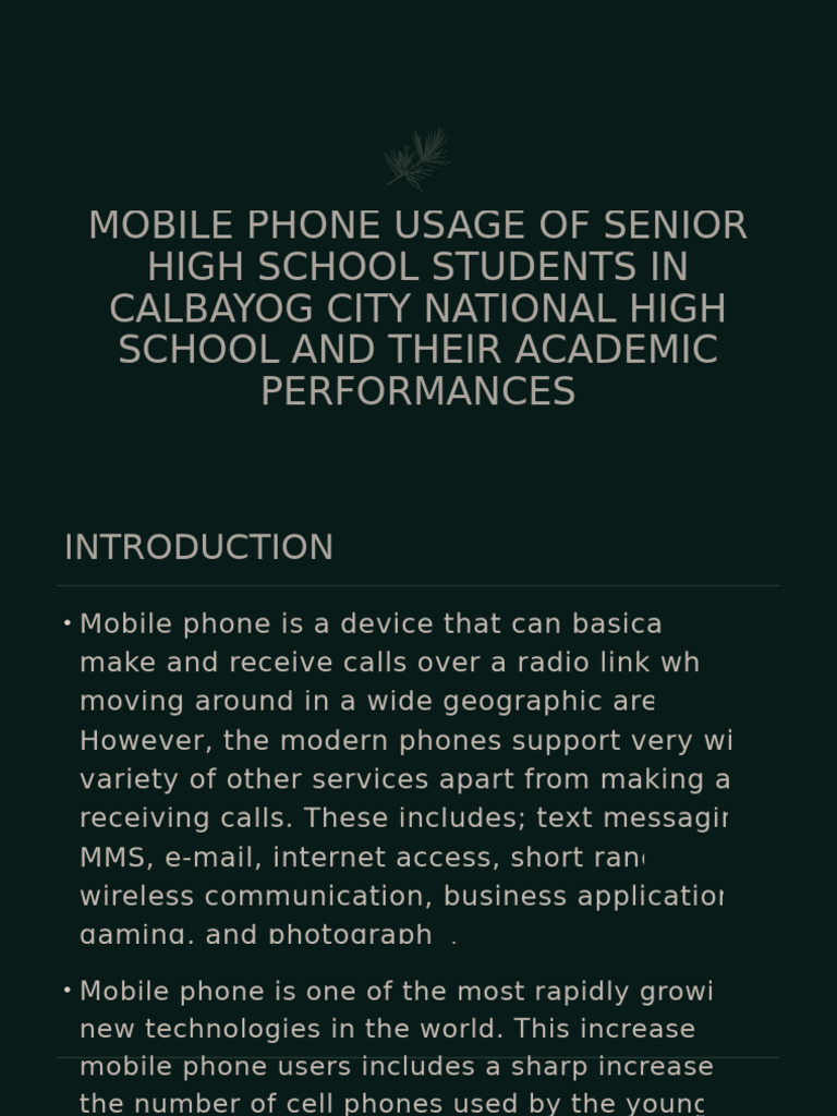 Mobile Phone Impact on High School Grades | PDF | Mobile Phones | Telephone