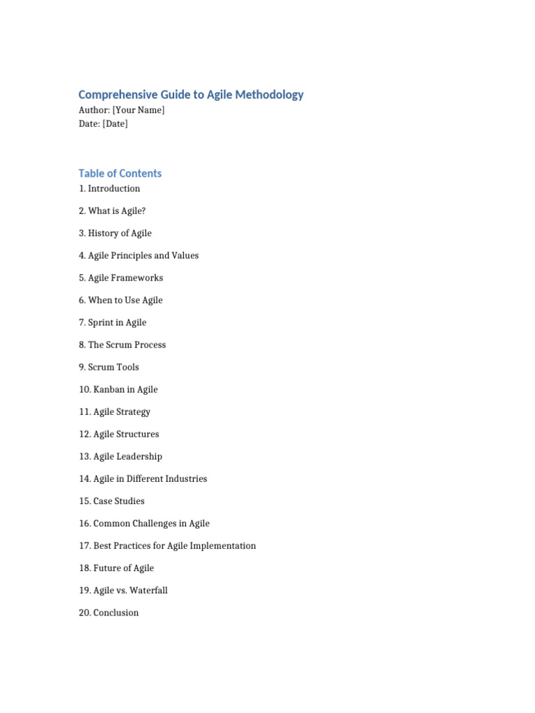 Agile Methodology: A Complete Guide | PDF | Agile Software Development ...