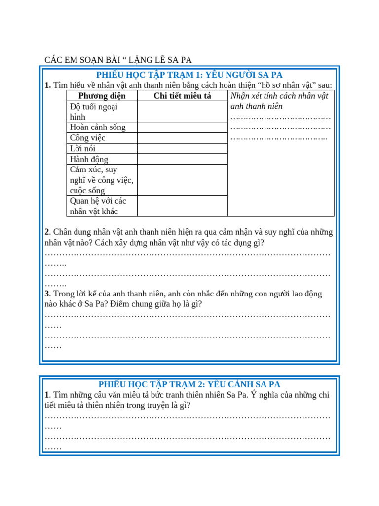 PHT - TIẾT 78 - 79 LẶNG LẼ SA PA | PDF