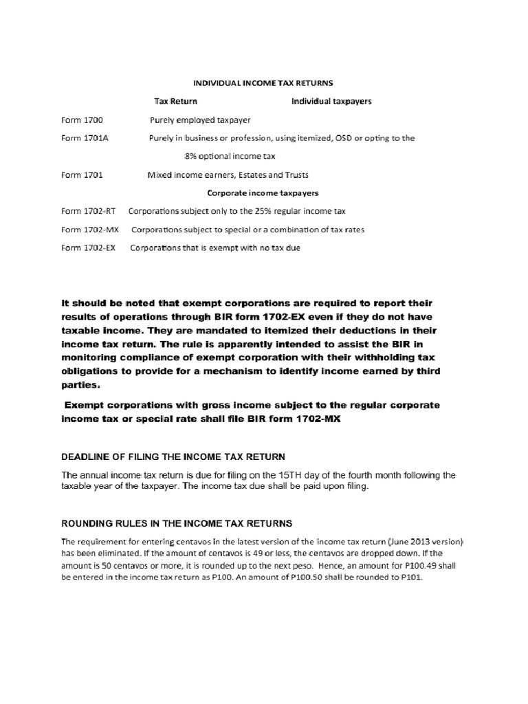 Income Tax Return | PDF