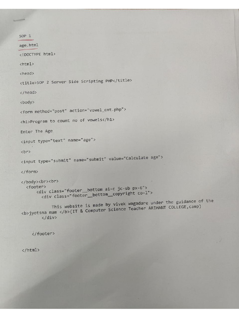 PHP Sop Practical 24-25 | PDF