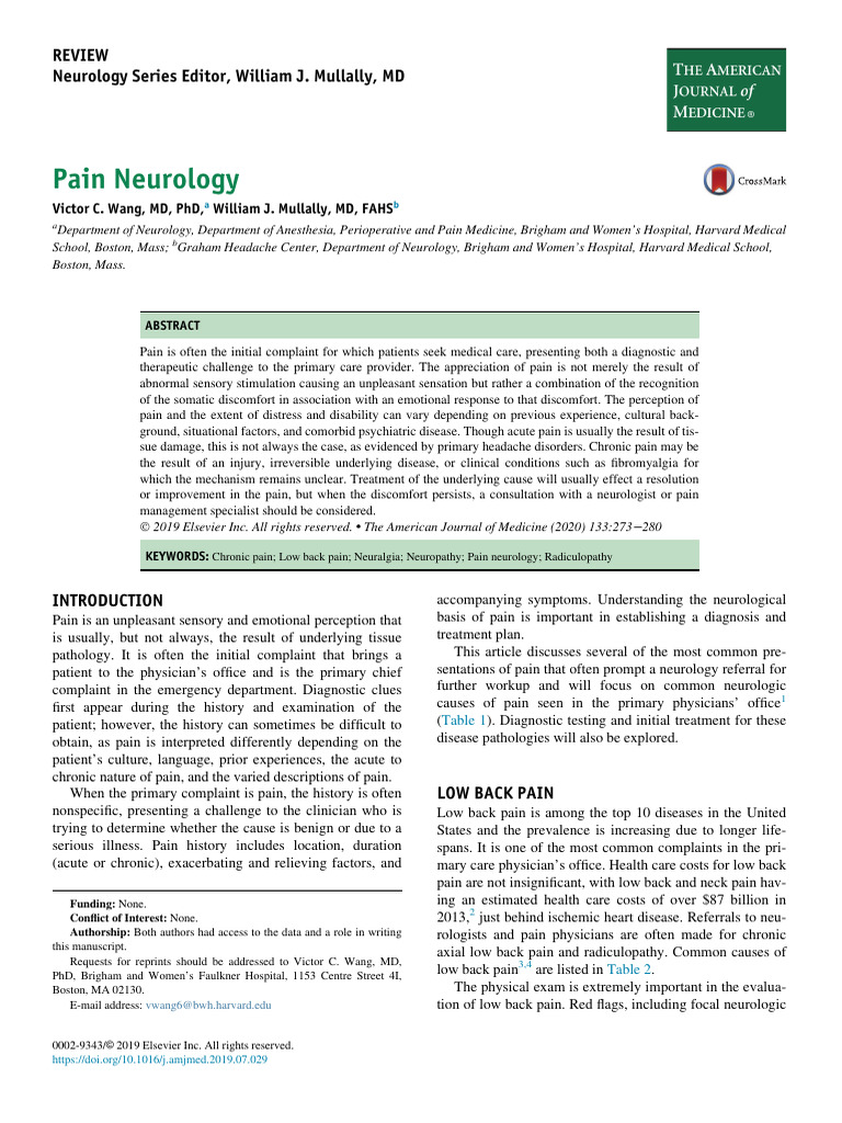 Pain Neurology | PDF | Neurology | Peripheral Neuropathy