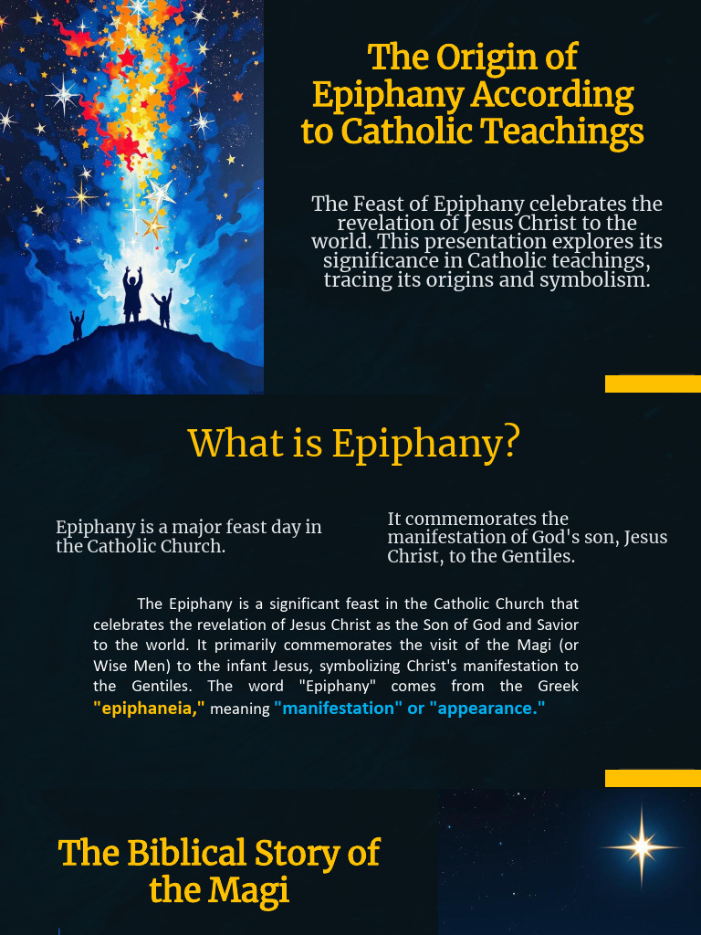 Significance of Epiphany in Catholicism PDF Biblical Magi Jesus