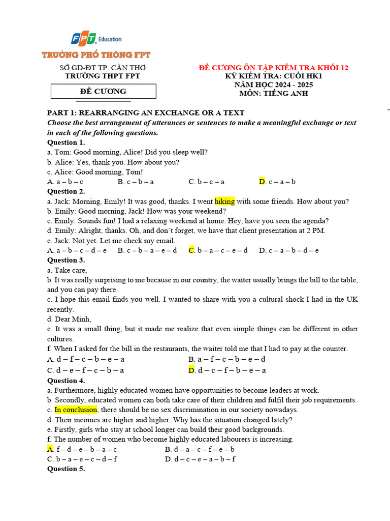 Sentence Arrangement Practice Exercises | PDF | Urban Sprawl ...