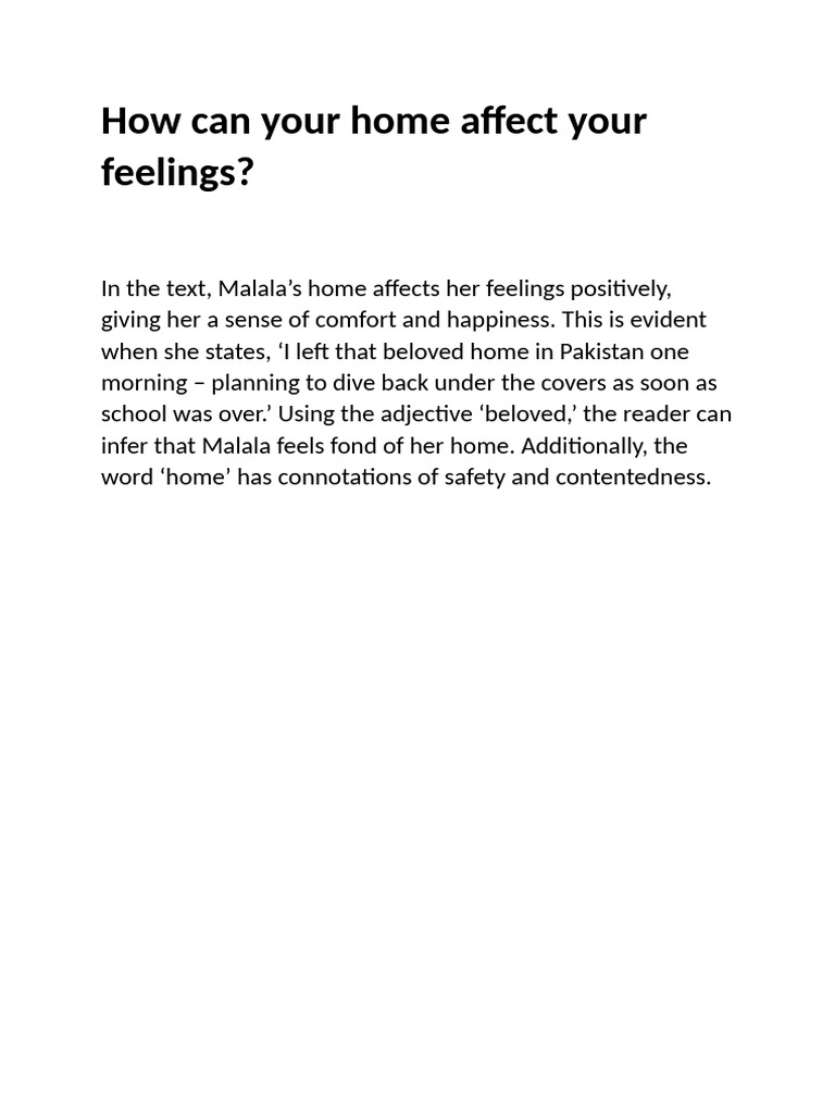 How Can Your Home Affect Your Feelings | PDF