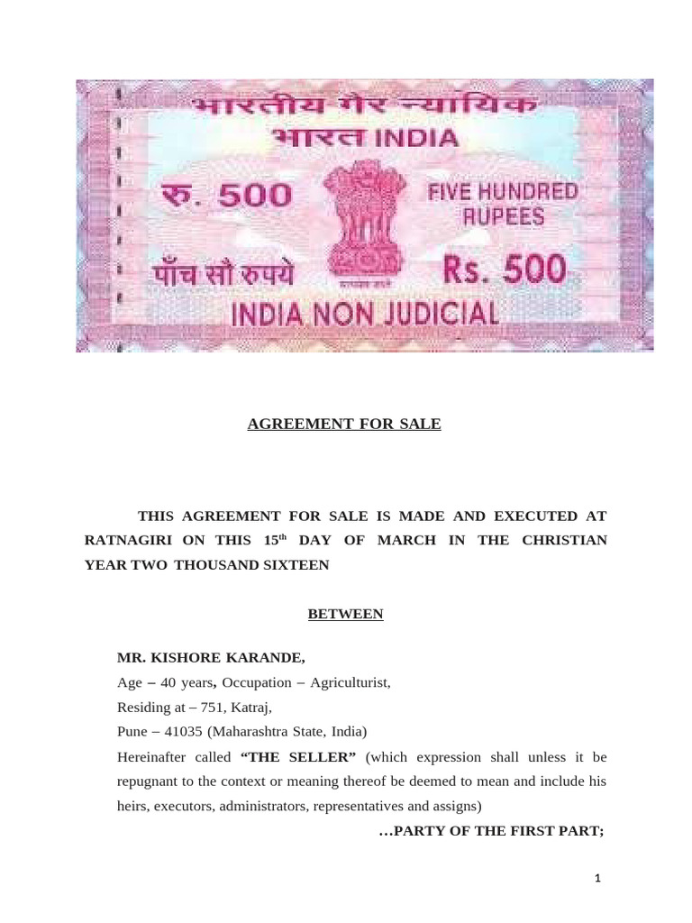 Sale Deed for Land in Ratnagiri | PDF | Property | Real Property
