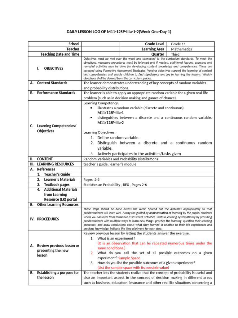 Sp Iii 1 Pdf Probability Distribution Learning