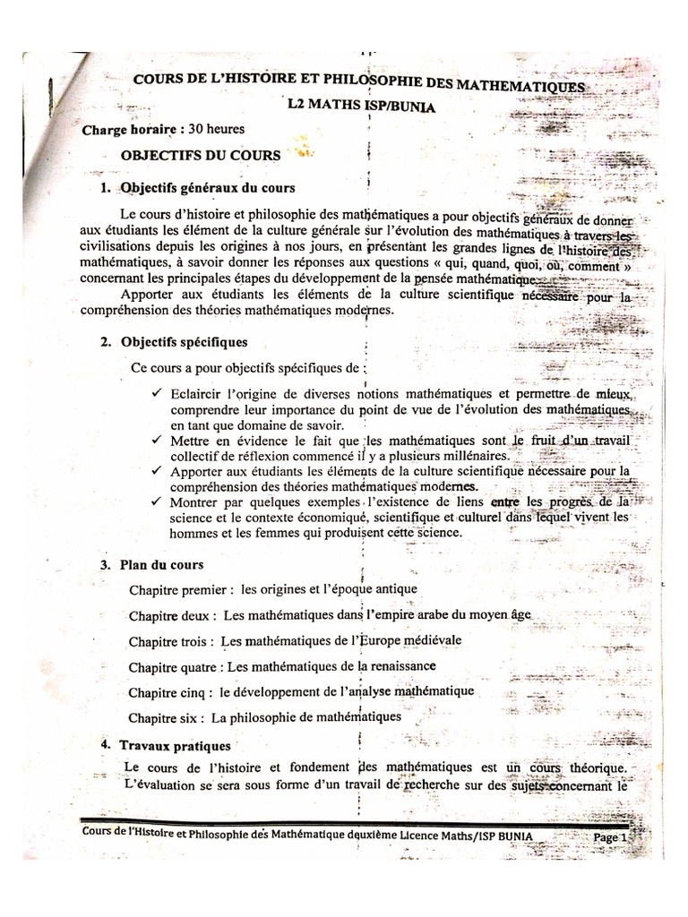 Histoire et philosophie de maths | PDF