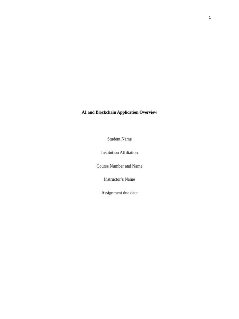 Ai and blockchain application overview pdf artificial intelligence