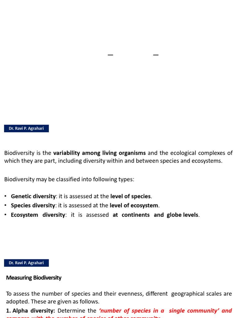 Understanding Biodiversity and Conservation | PDF | Endangered Species ...