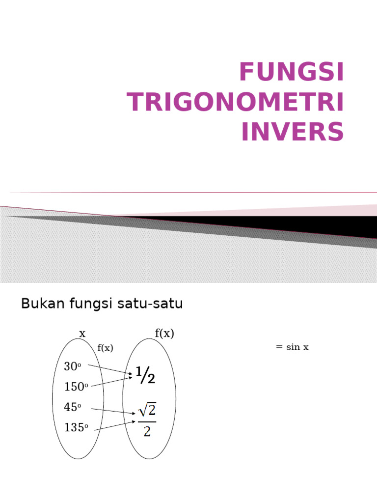 Fungsi Trigonometri Invers | PDF