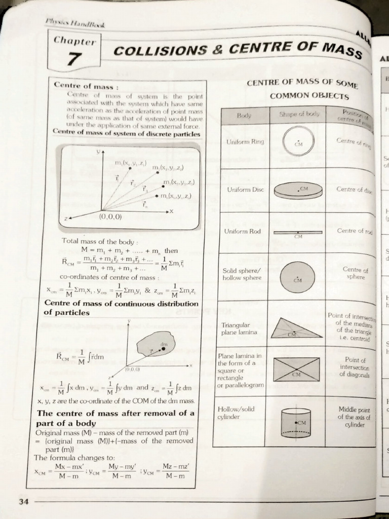 Centre of Mass and Collisions Explained | PDF | Collision | Momentum