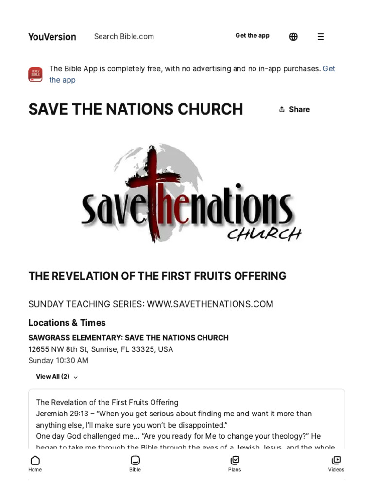 The Revelation of The First Fruits Offering | PDF | Passover | Revelation