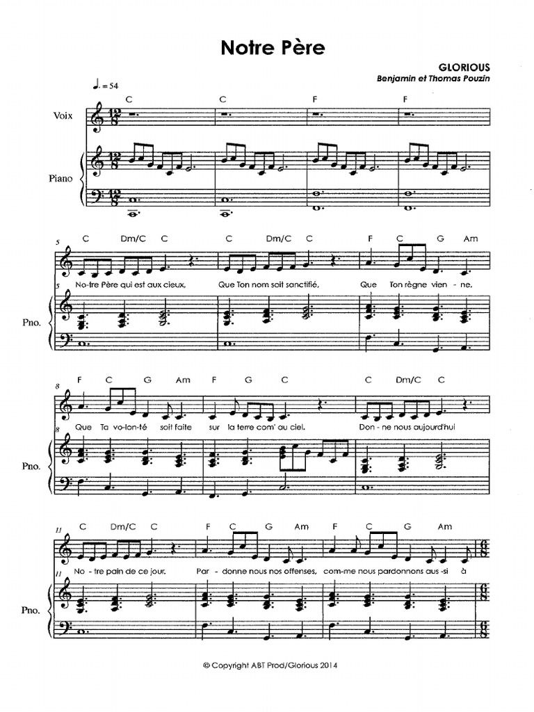Notre Père Glorious Pdf
