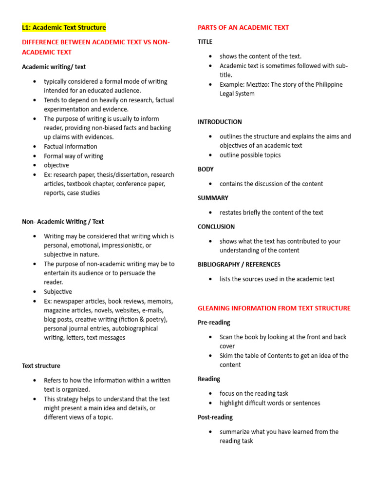Academic vs Non-Academic Texts Explained | PDF | Sustainability | Essays