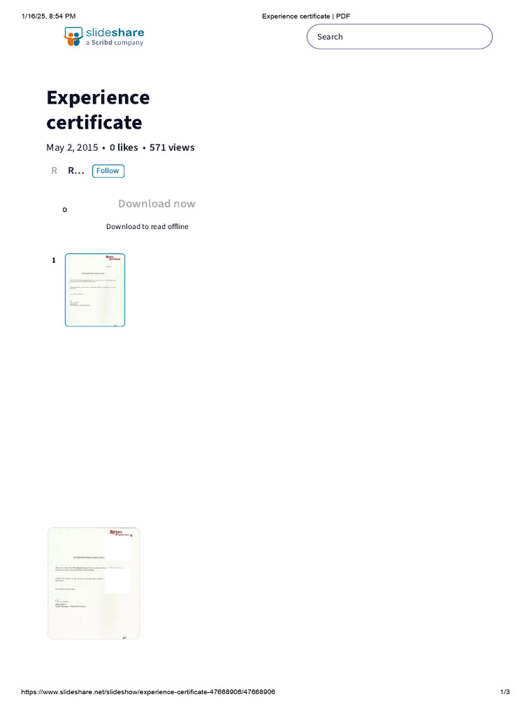 Experience Certificate - PDF | PDF
