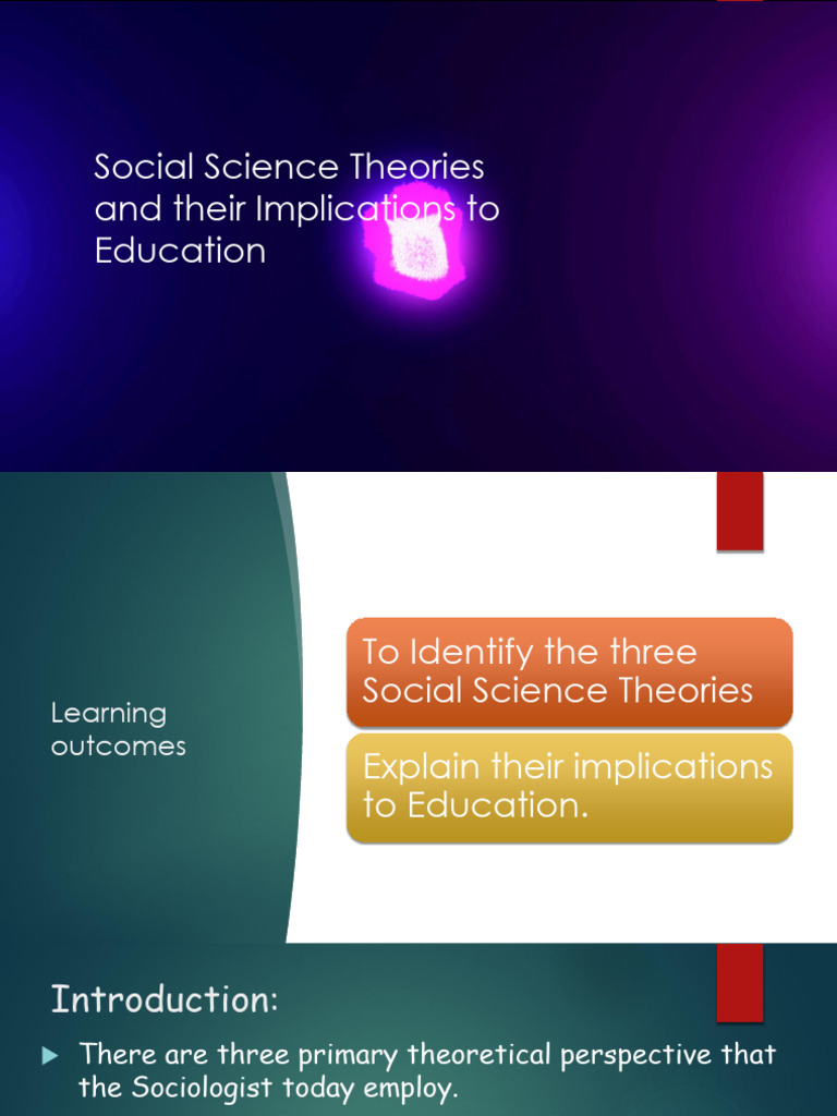 Social Science Theories in Education | PDF | Society | Psychology