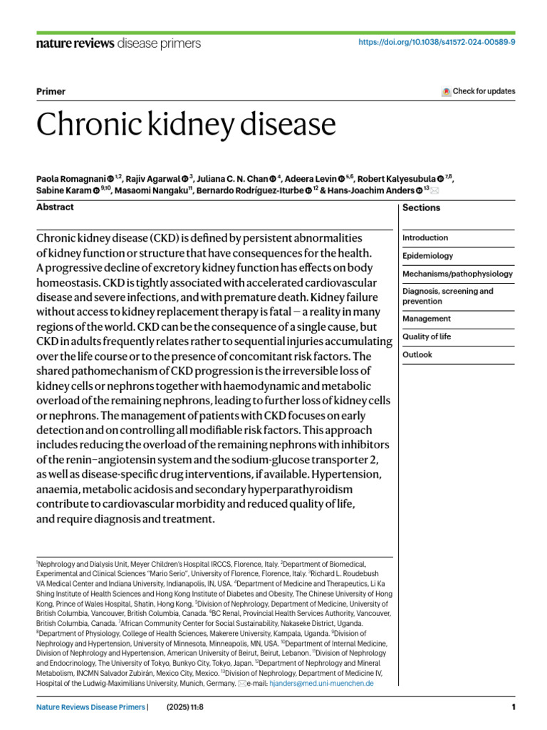 Chronic Kidney Disease | PDF | Chronic Kidney Disease | Kidney