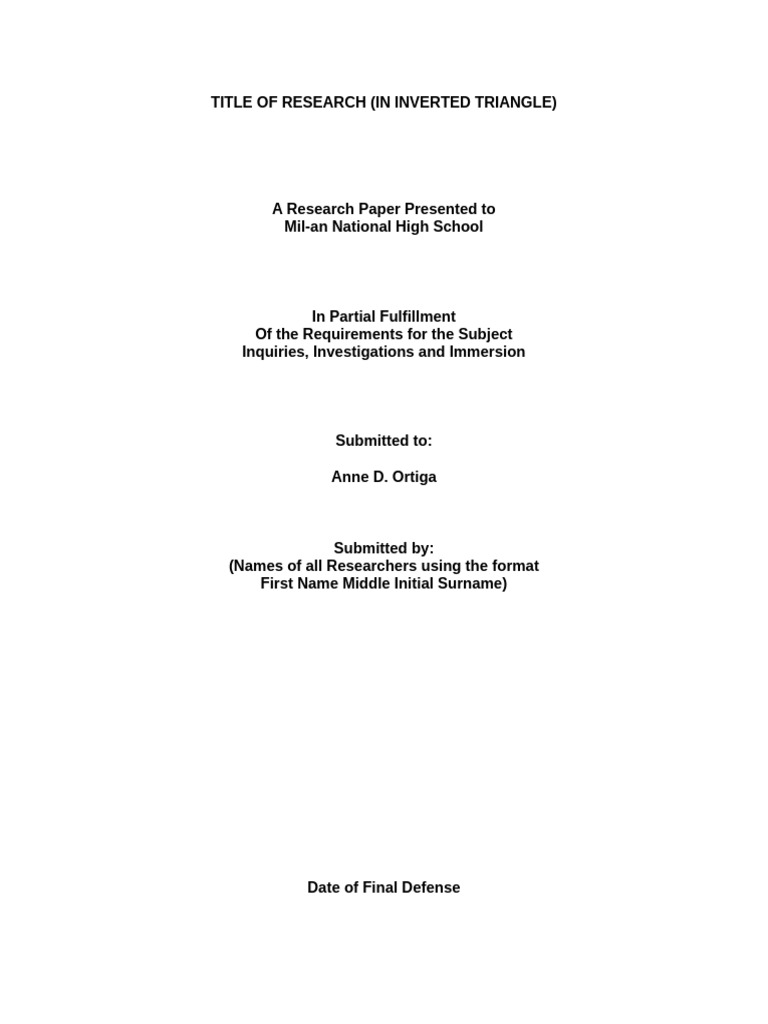 Research Paper Structure Guide | PDF