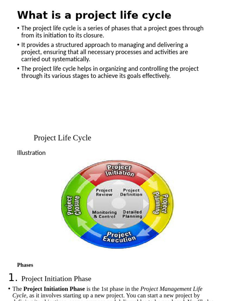 Project Life Cycle Pdf Project Management Business