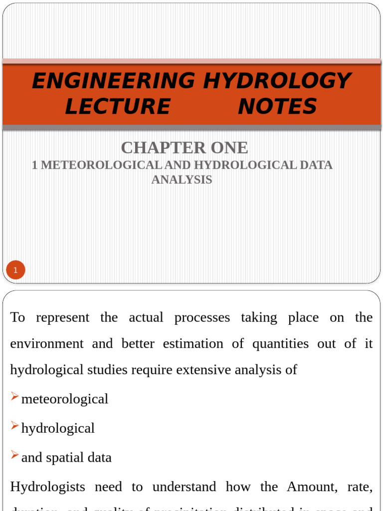 Hydrological Data Analysis Techniques | PDF | Discharge (Hydrology ...