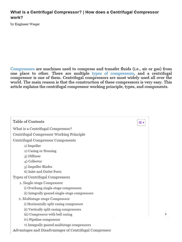 Understanding Centrifugal Compressors | PDF | Pump | Flow Measurement