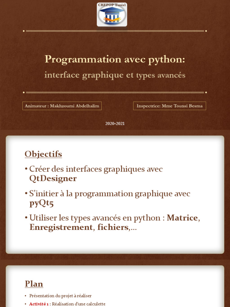 Application Sajjelni en Python | PDF | Interface graphique ...