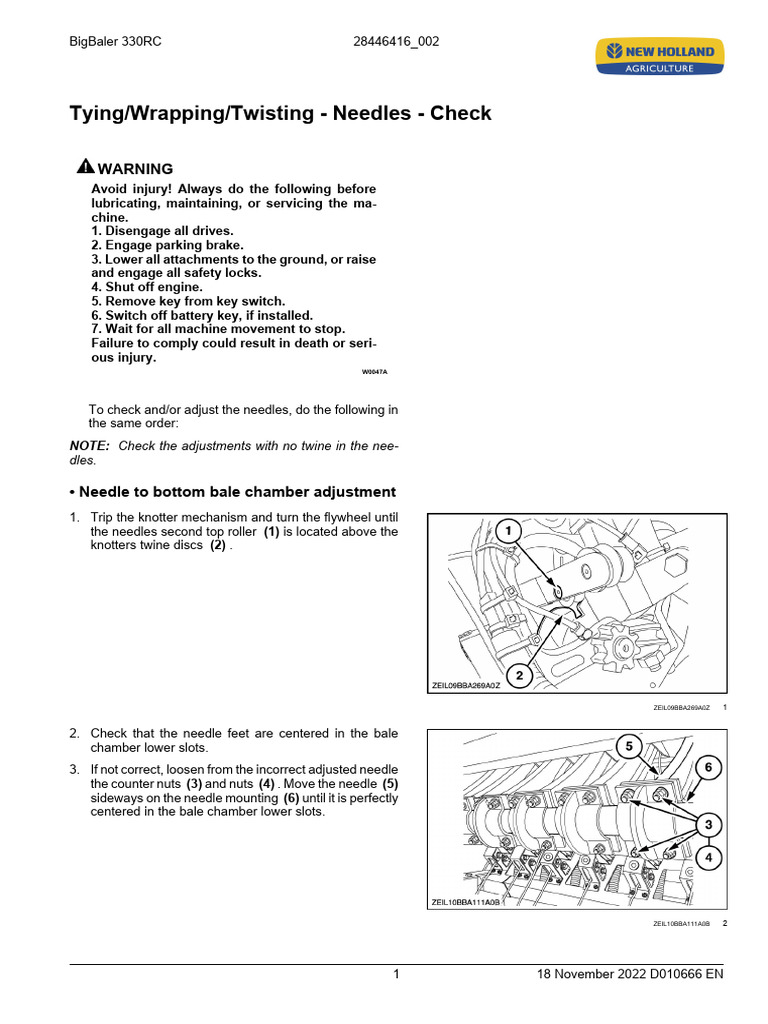 Needle Timing Adjustment Guide | PDF | Nut (Hardware) | Machines
