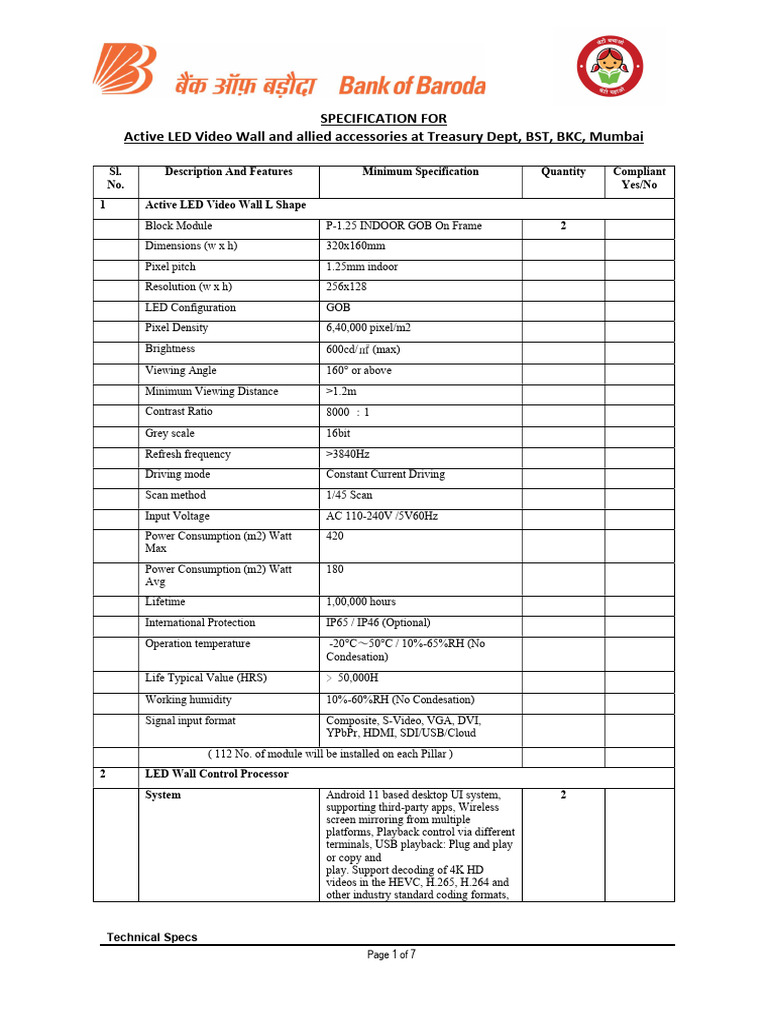 Technical - Specs - 2024 10 30 13 14 32 | PDF | Hdmi | Usb