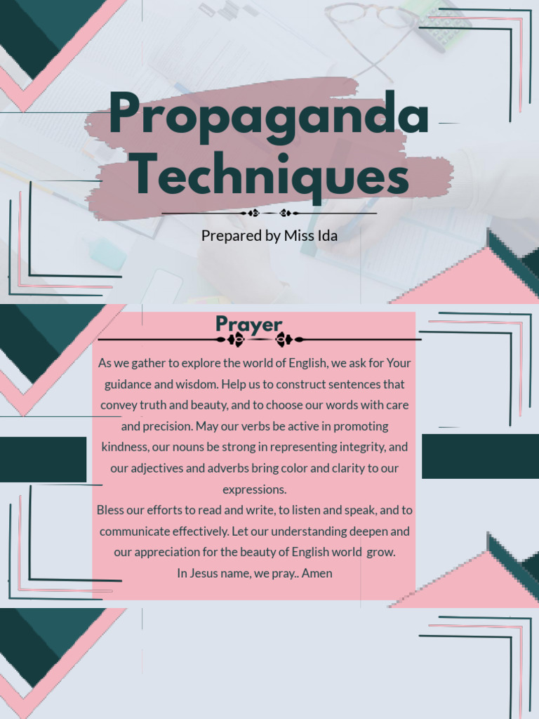 Understanding Propaganda Techniques | PDF | Propaganda | English Language