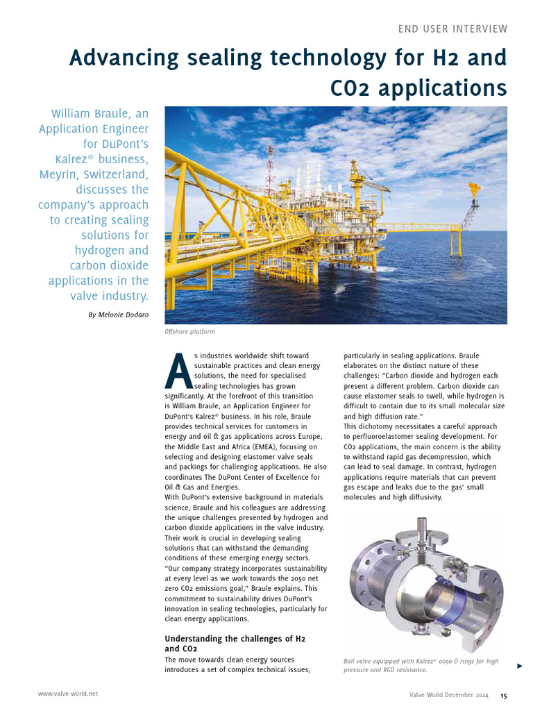 Sealing Solutions for H2 and CO2 Applications | PDF | Sustainable ...