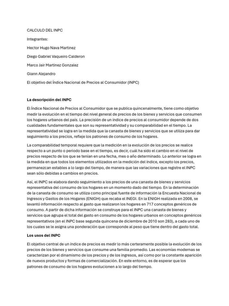 A9 MJMG | PDF | Índice de precios al consumidor | Consumo (economía)