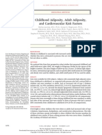 Childhood Adiposity Adult Adiposity And Cardiovascular Risk Factors