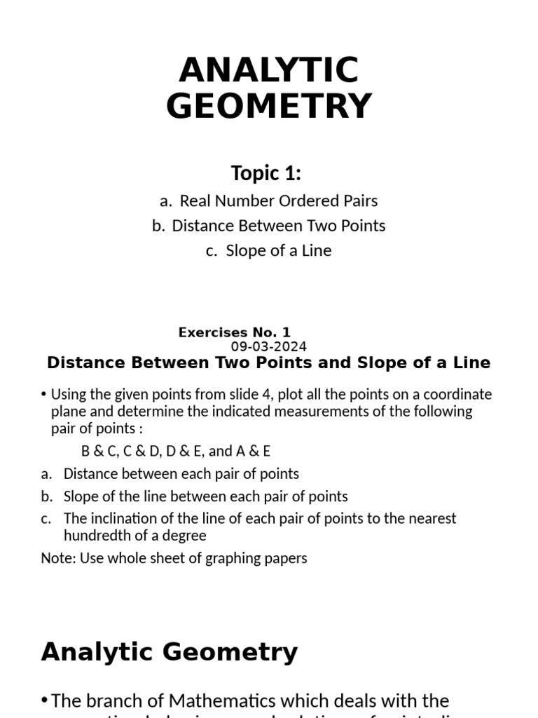Topic1 Analytic Geometry | PDF