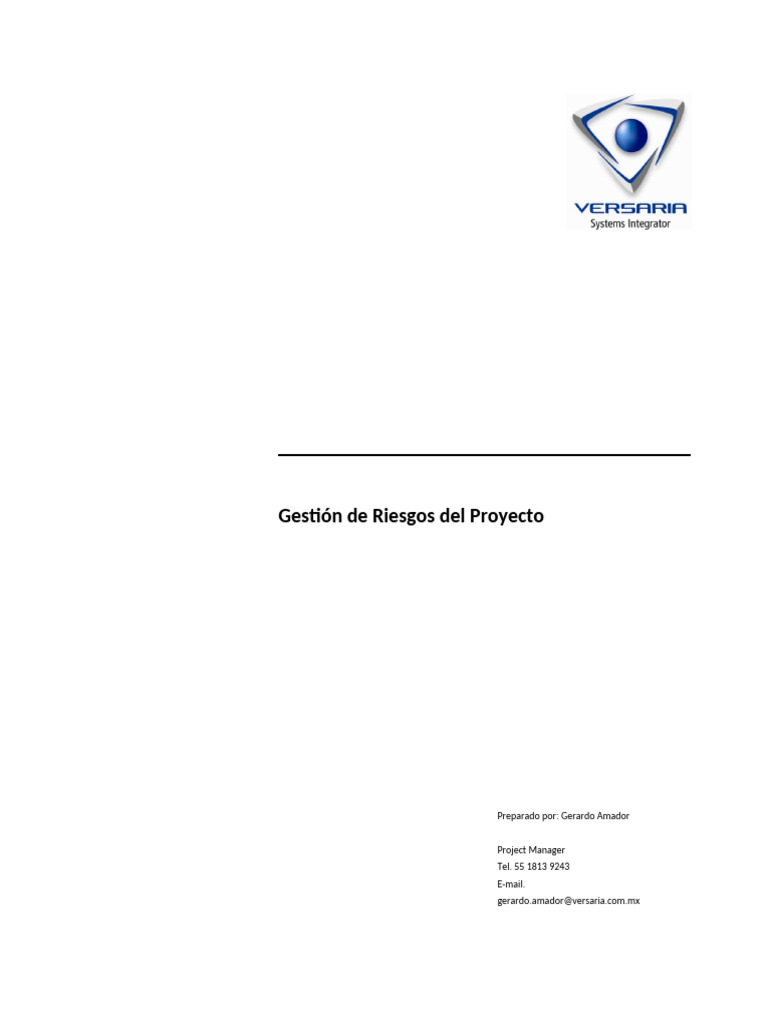 Gestión de Riesgos en Proyectos PMO | PDF | Riesgo | Planificación