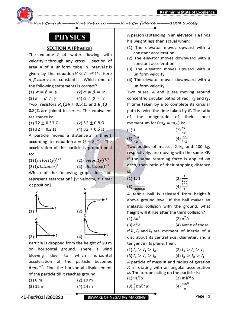 Physics Exam Questions and Solutions | PDF | Dipole | Capacitor