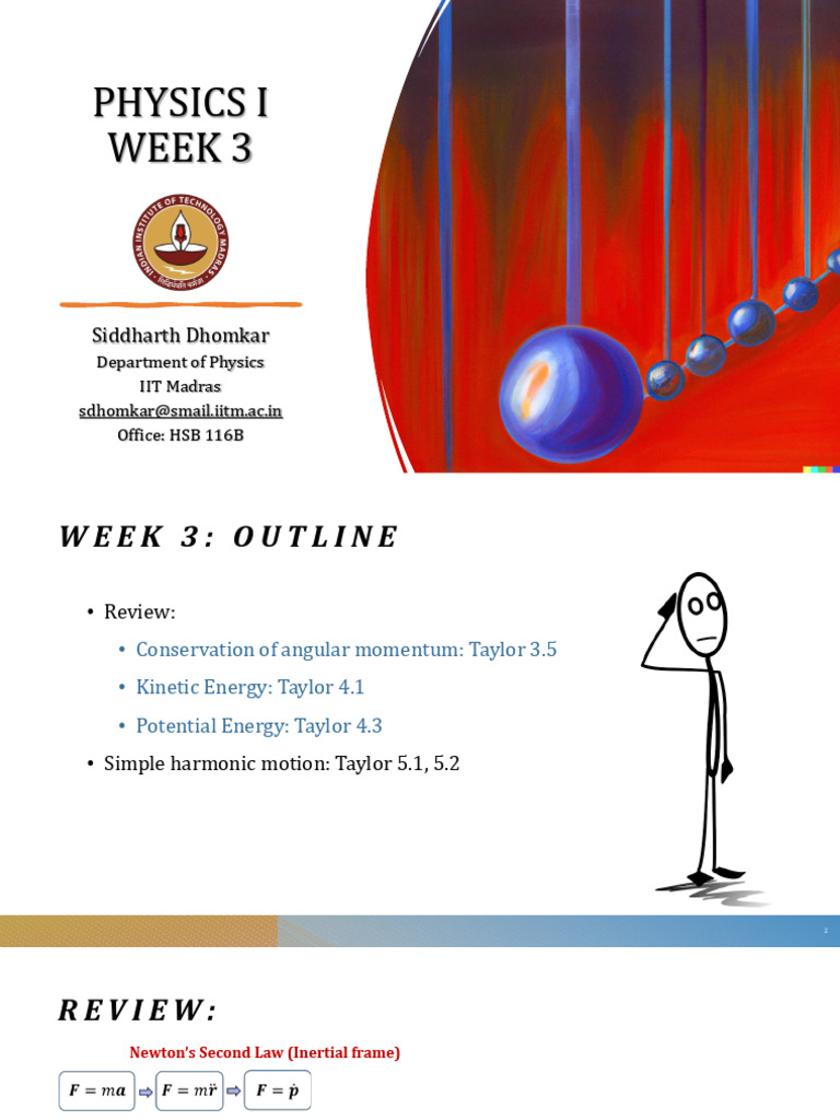 Physics I Week 3 | PDF | Differential Equations | Mathematical Objects